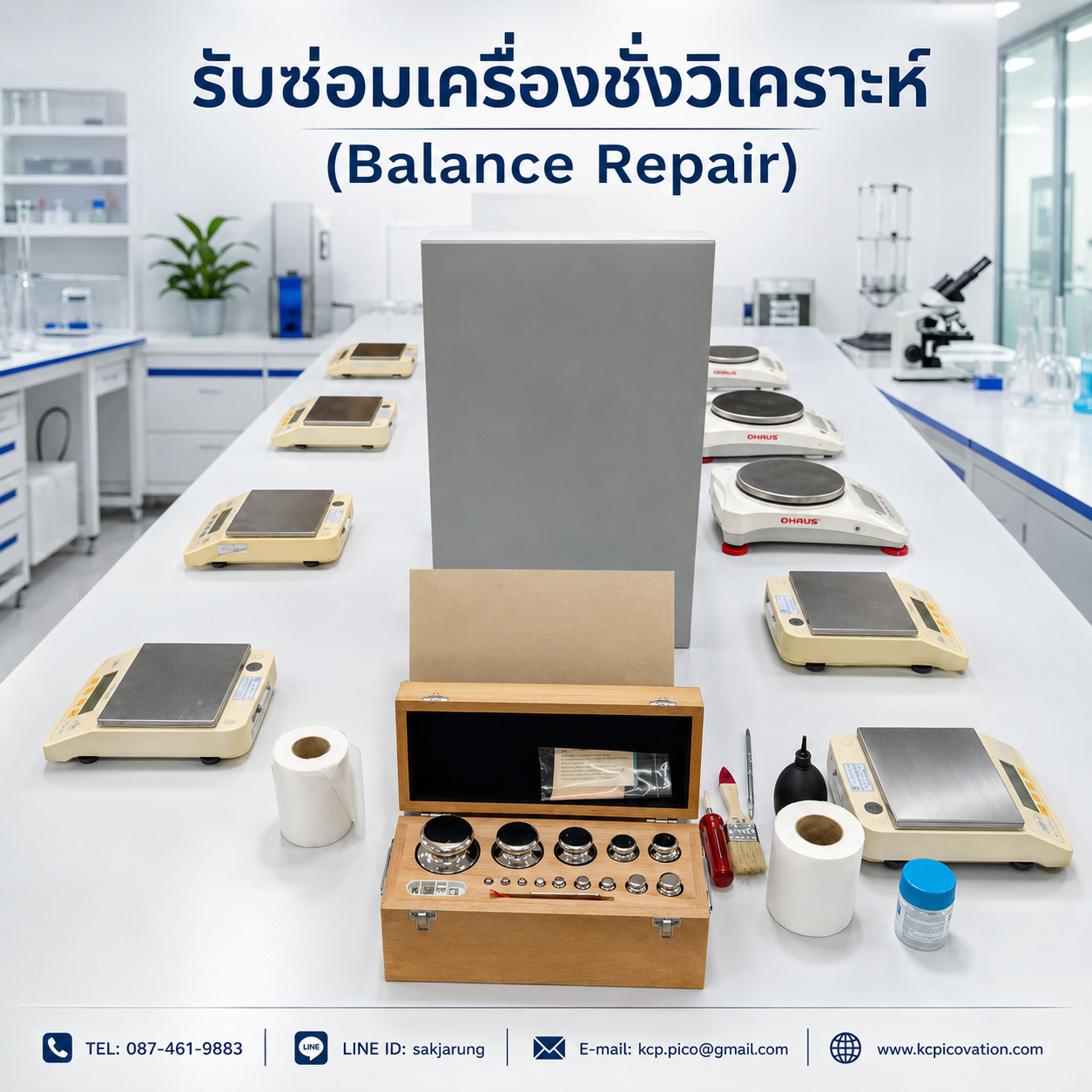 ซ่อมเครื่องชั่งวิเคราะห์และเครื่องชั่งห้องแลป Analytical Balance Repair โดย KC PICOVATION